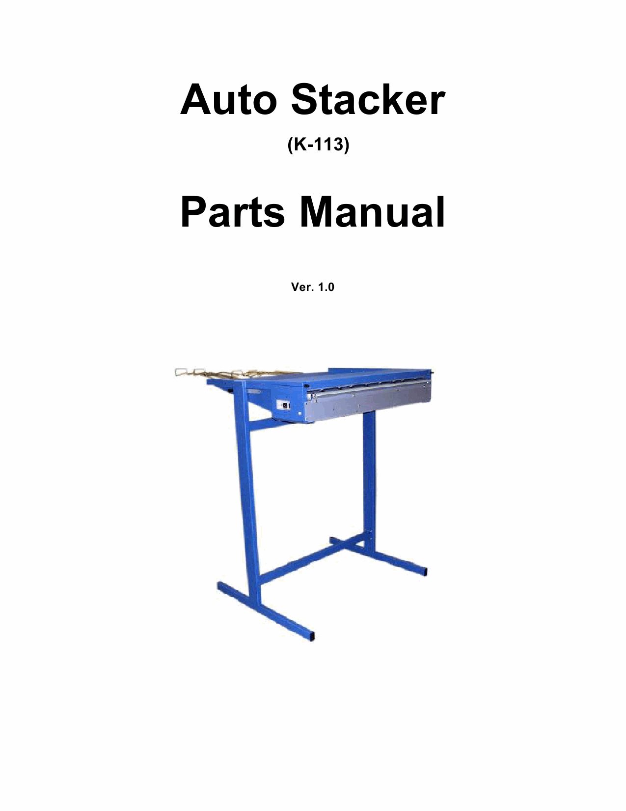 KIP K-113 Stacker Parts Manual-1